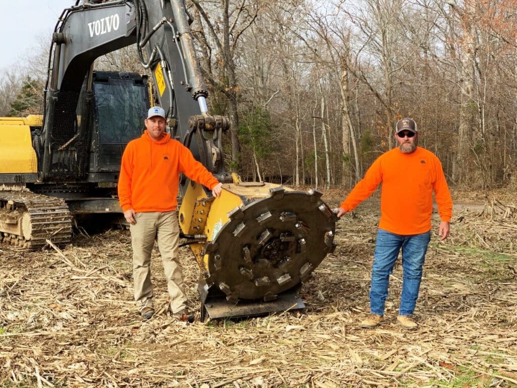 excavator with Disc Mulcher Pro X