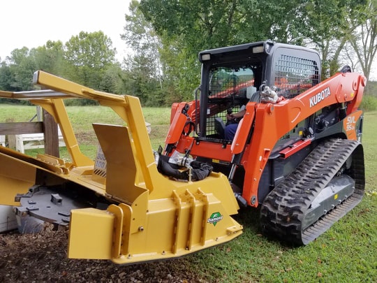 skid steer with disc mulcher