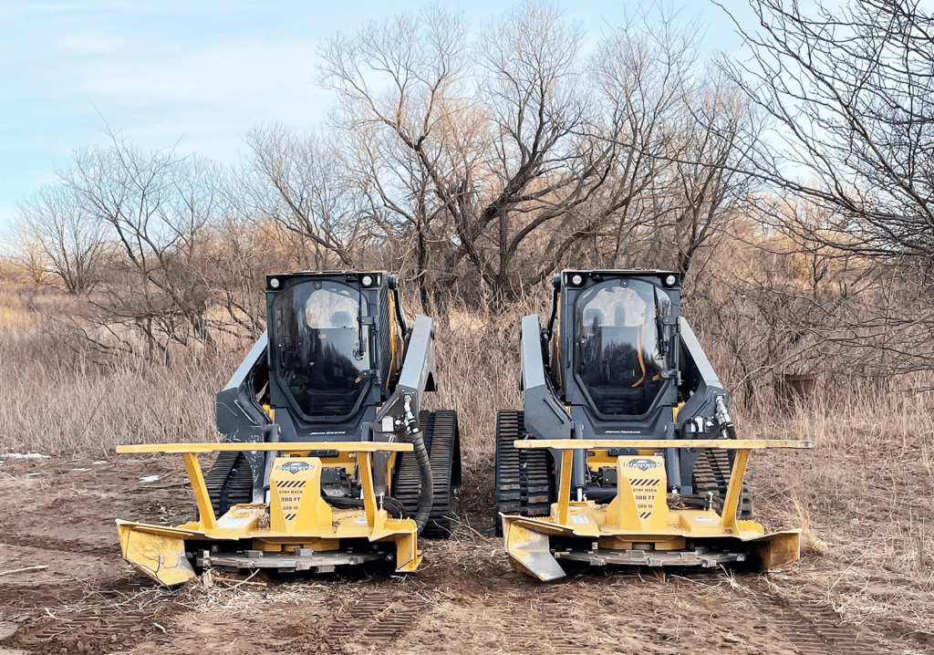 skid steers with disc mulchers