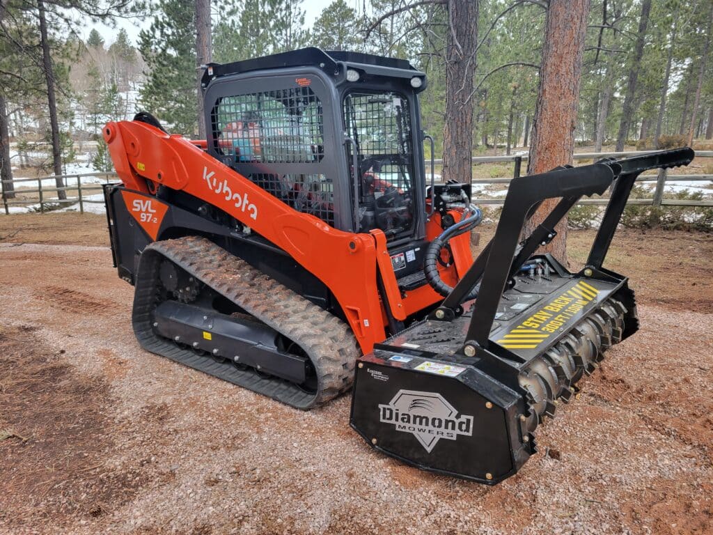 skid steer with drum mulcher