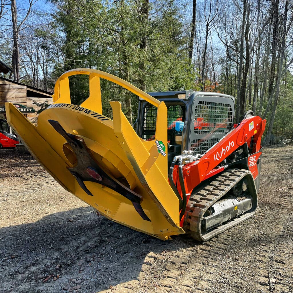 skid steer with brush cutter