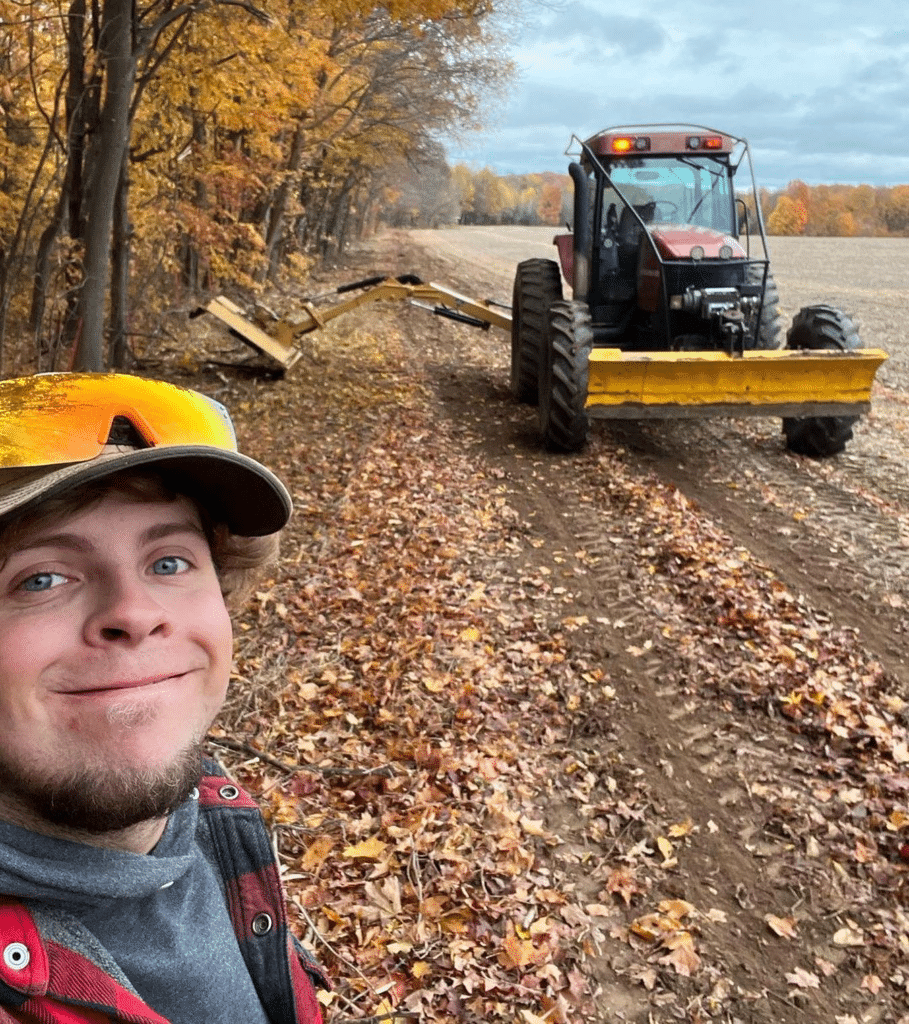 tractor with 3 point brush cutter