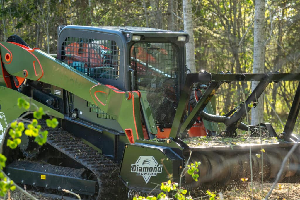 skid steer with drum mulcher