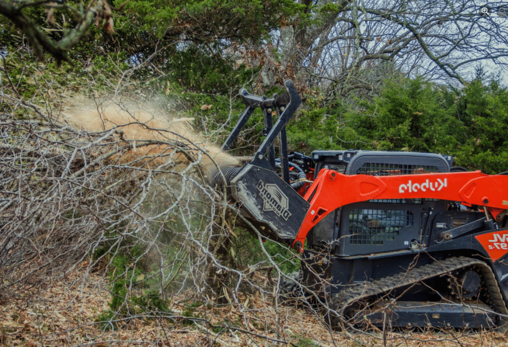 skid steer with drum mulcher