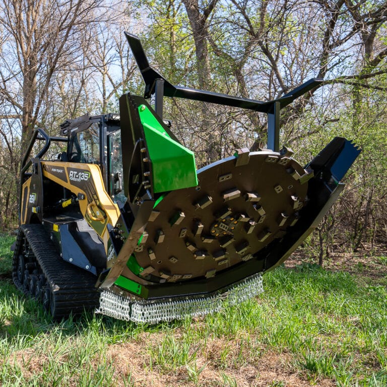 skid steer disc mulcher belt drive