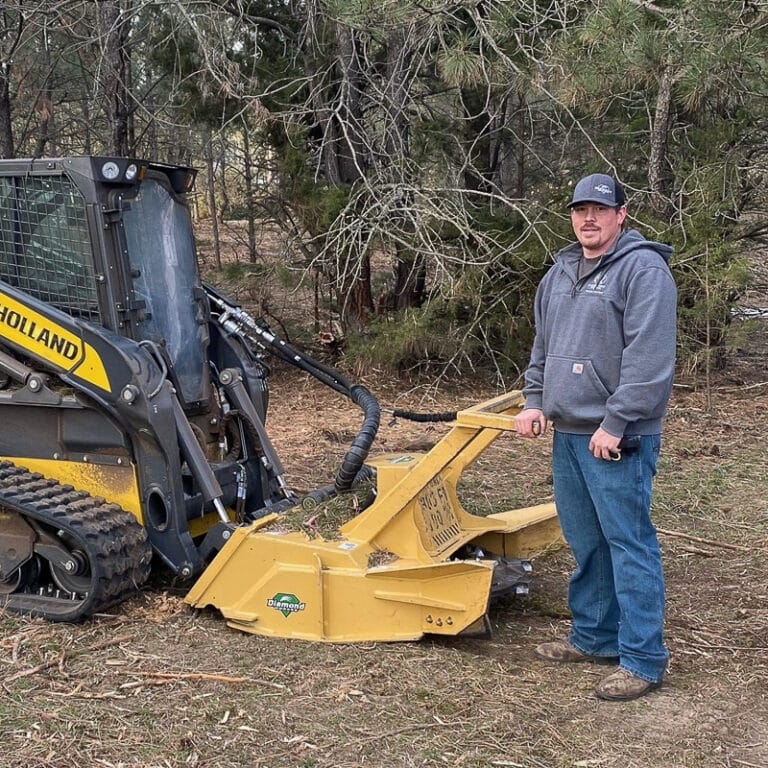 CTL disc mulcher used for reclaiming land