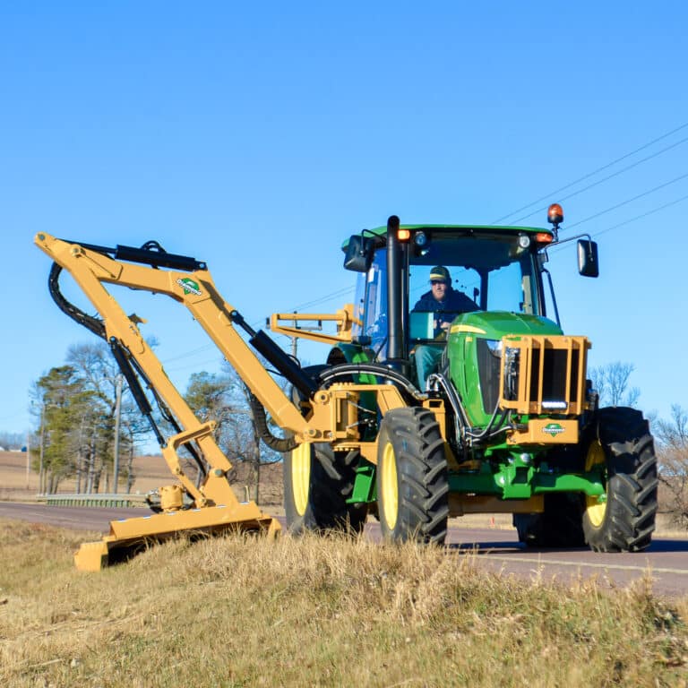 john deere tractor with diamond mowers brush cutter