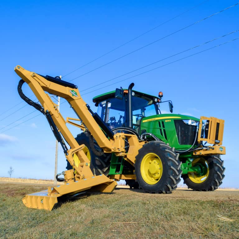 john deere tractor with diamond mowers brush cutter