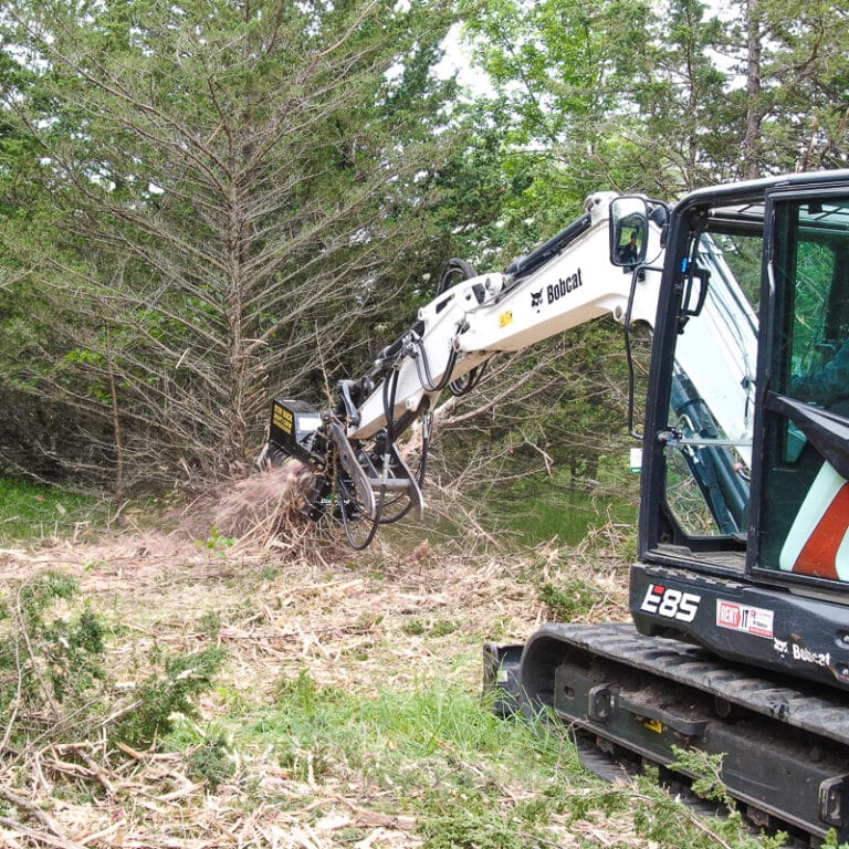 excavator diamond drum mulcher