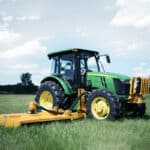 tractor with a brush cutter