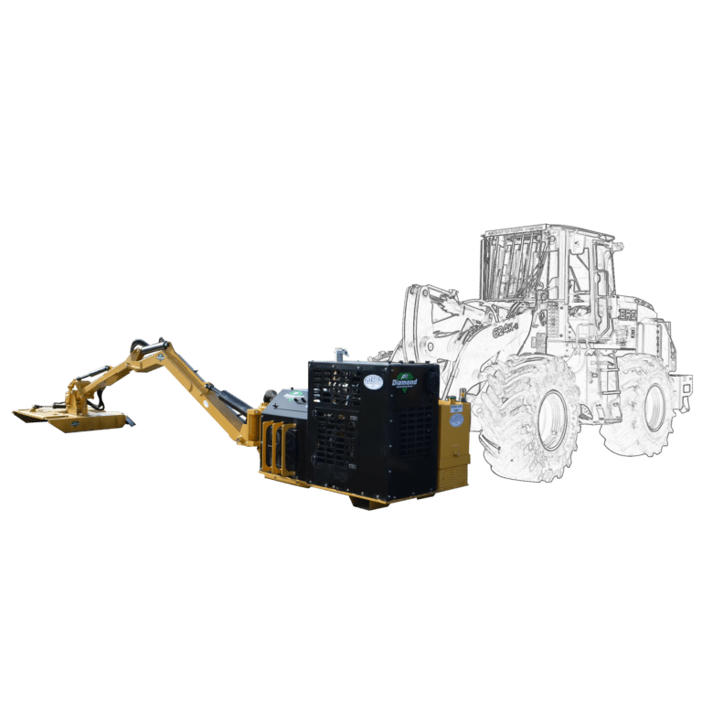 wheel loader with boom rotary