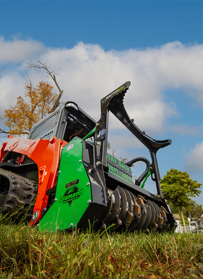 skid steer with drum mulcher