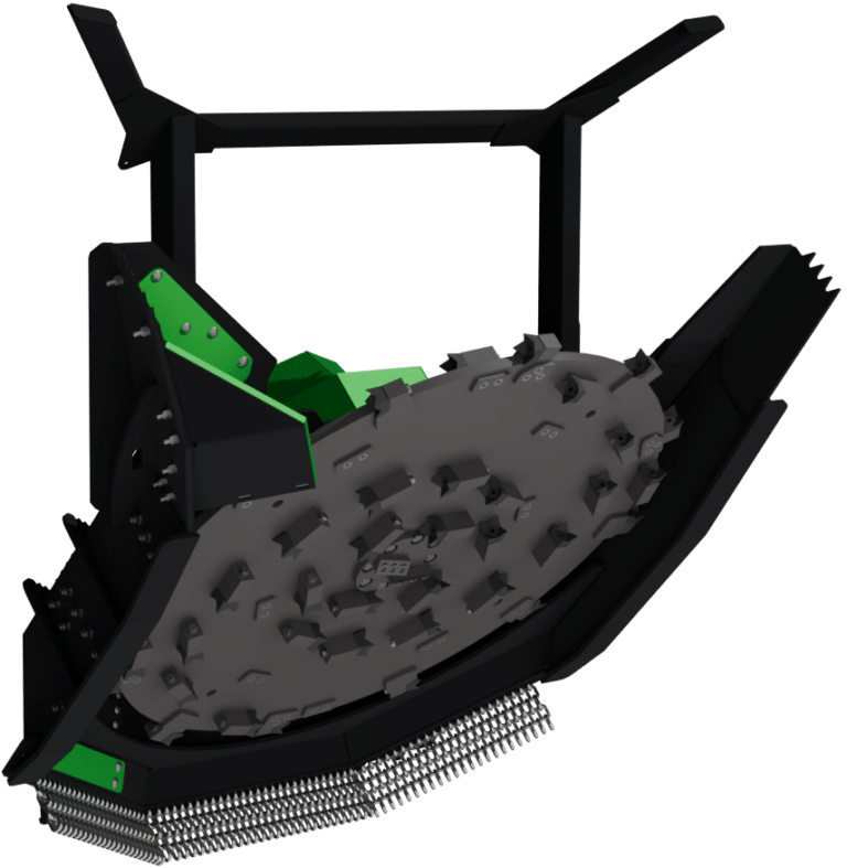 disc mulcher belt drive rendering