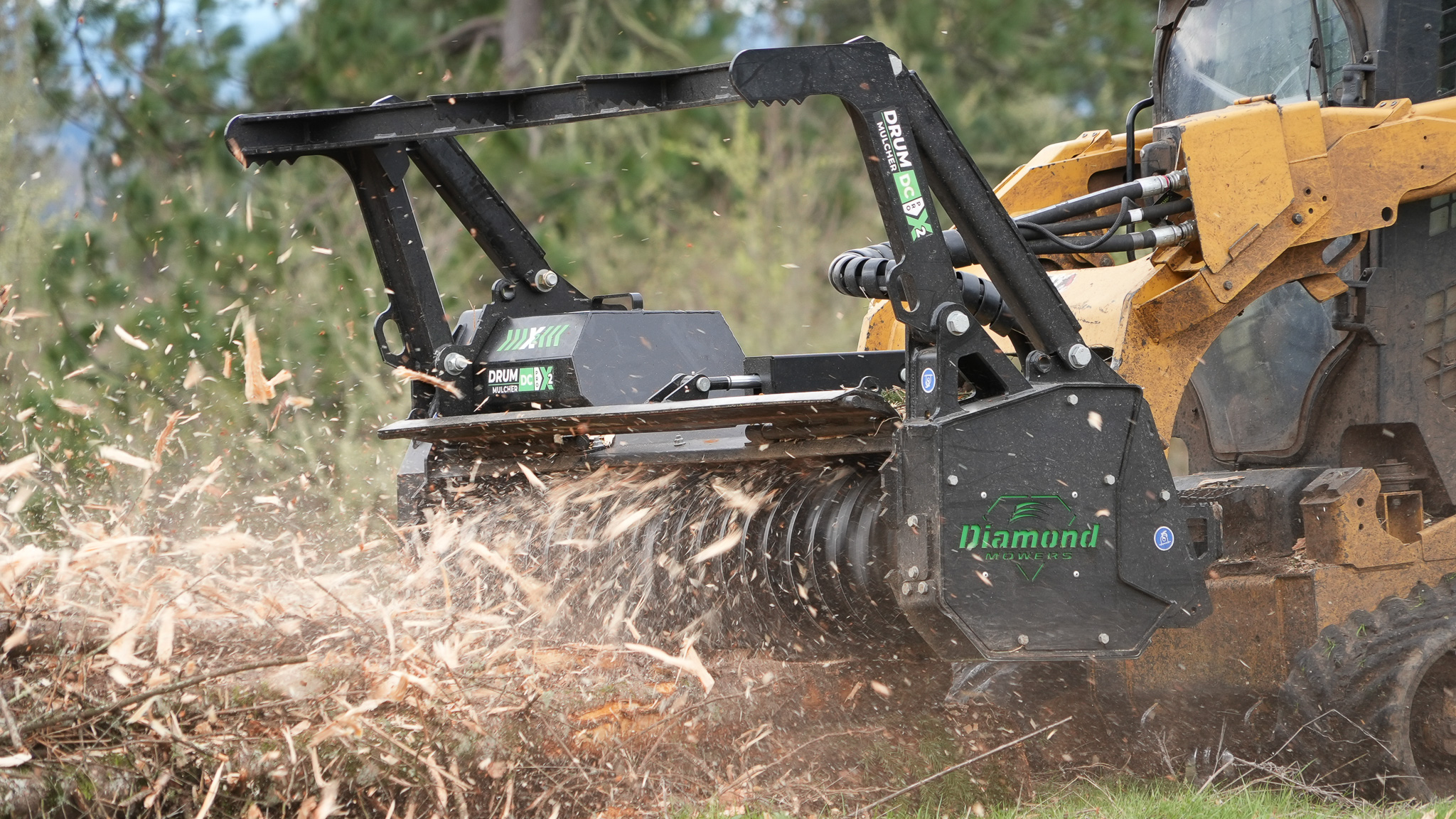 D-CORP SK Drum Mulcher DC Pro X2 Attachment | Diamond Mowers