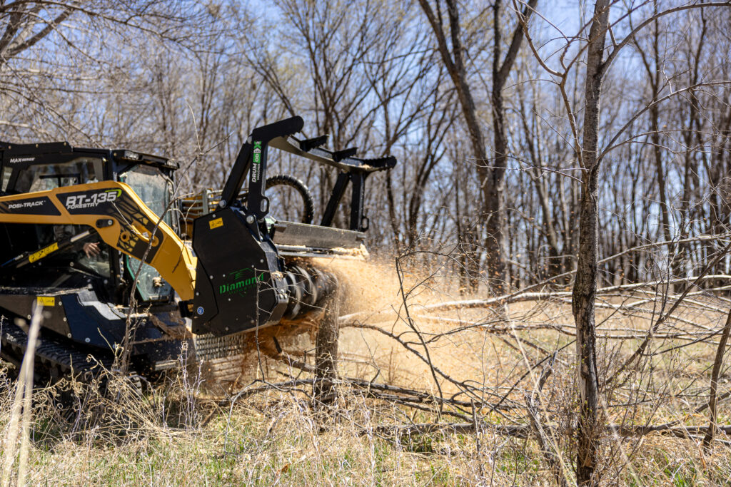 drum mulcher pro x 2 mulching trees and brush