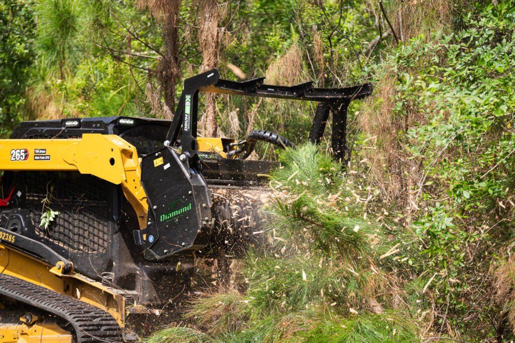 drum mulcher dc pro x 2 mulching brush and trees