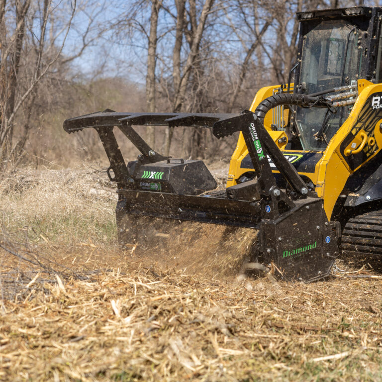 drum mulcher pro x 2 mulching trees and brush