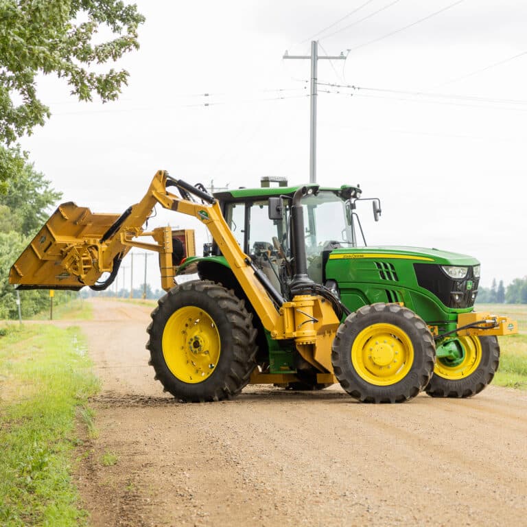 tractor in the middle of the road